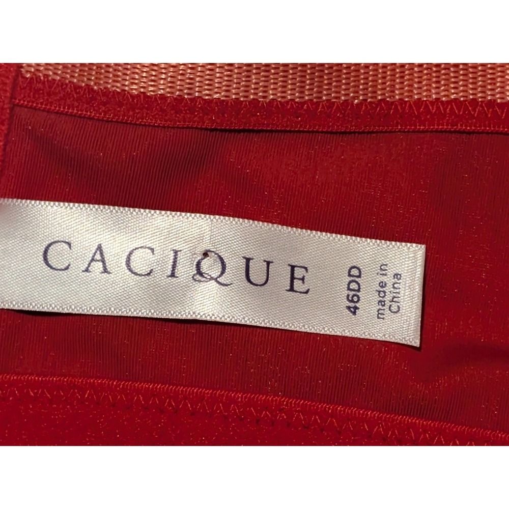Cacique 46DD Red Lace Boost Strapless Convertible Bra Multiway NWT Plus Size - Picture 10 of 13